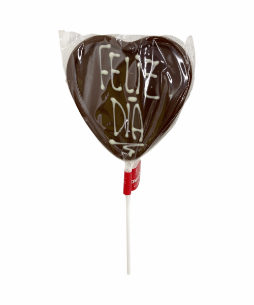 Paleta "Felíz Día" de chocolate con leche.