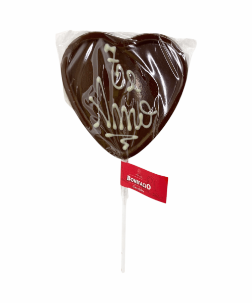 Paleta "Te Amo" de chocolate con leche.