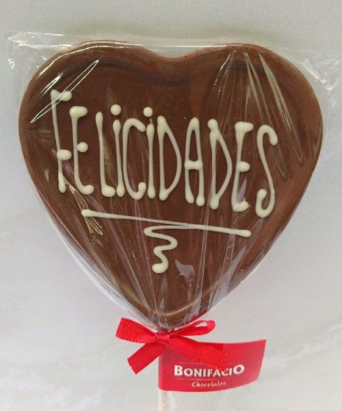 Alternative view of Paleta "Felicidades" de chocolate con leche.