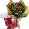 Combo B - Ramo Afectos y corazón acetato con 130 g de bombones.