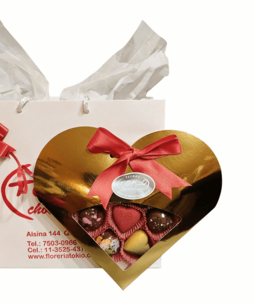 Alternative view of Corazón Dorado - 9 bombones de chocolate.